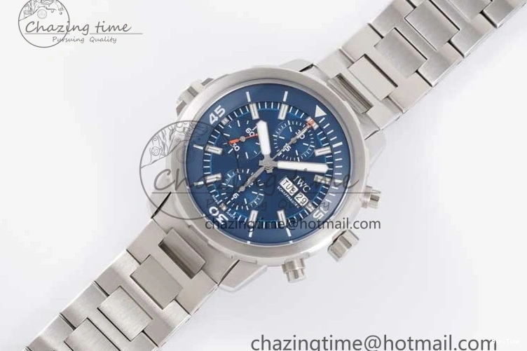 MIROTIME 0427 Aquatimer Chrono SS V6SF 1:1 Best Edition Blue Dial on SS Bracelet A Modern 7032